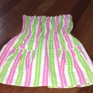 LILY PULITZER WOMENS SMALL STRAPLESS TOP